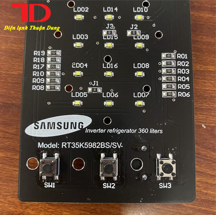 Bo mạch hiển thị dành cho tủ lạnh Samsung 3 phím RT35K5982BS/SV Vỉ Broad đèn led điều khiển tủ Samsung - Điện Lạnh Thuận Dung