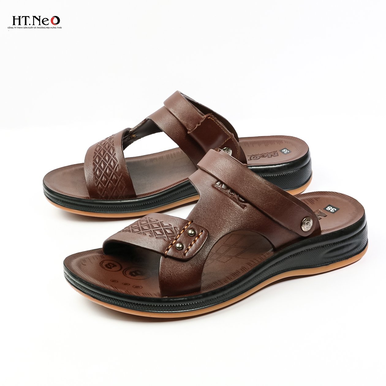 SANDAL NAM DA BÒ CAO CẤP ĐẾ CAO 3.5CM SD82-Nd