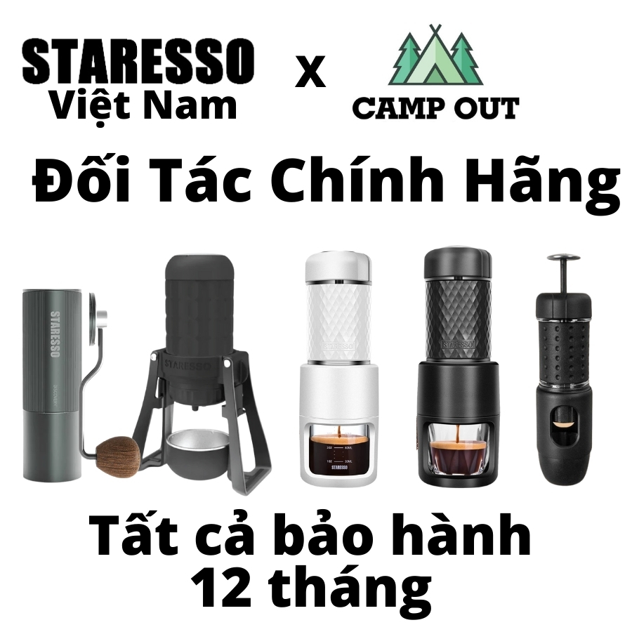 Máy pha cà phê mini Staresso mirage bản mới Chính Hãng đồ du lịch dã ngoại cắm trại máy pha cafe espresso cầm tay mang theo xếp gọn dã ngoại bảo hành 1 năm campout A062