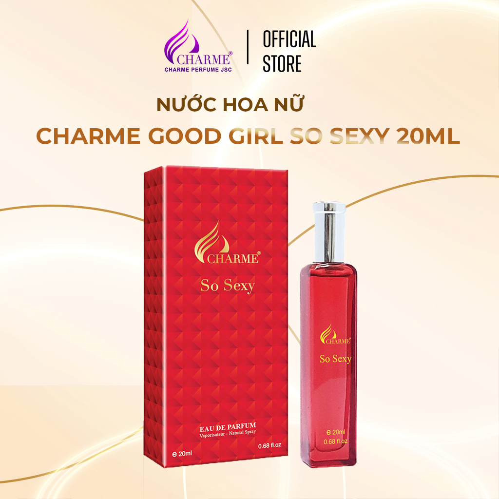 Nước hoa nữ thơm lâu, Charme So Sexy, mùi hương hoa hồng, tươi mát sảng khoái, lưu hương lâu, 20ml