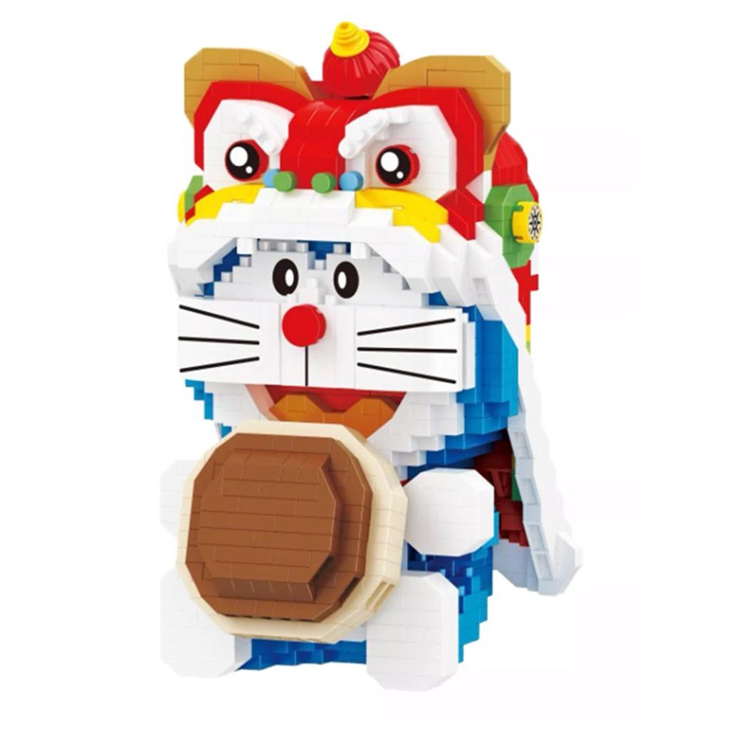 Đồ chơi trẻ em chú mèo Doraemon múa lân dễ thương cho dịp Tết 2023