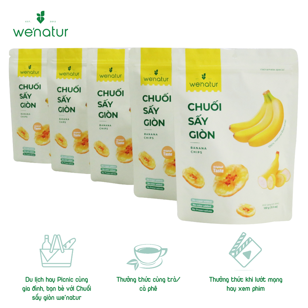 Chuối Sấy Giòn Tự Nhiên We'natur 100g