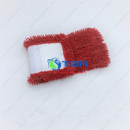 Tấm lau thay thế cây lau sàn 45cm, sợi microfiber màu ĐỎ
