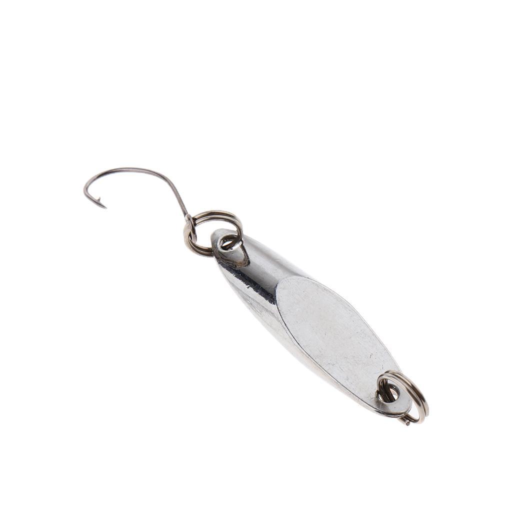 Hard Spoon Sequins Fishing Lures Metal Fishing Baits with Single Hook Durable for Sea Fishing