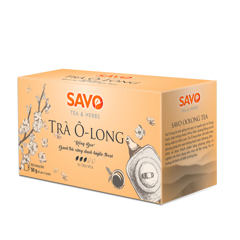 Trà SAVO Ô-Long ( Roasted Oolong Tea) - Hộp 25 túi x 2g