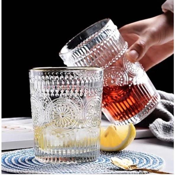 Set bình đựng nước uống thủy tinh kèm 6 cốc khay và giá úp cốc
