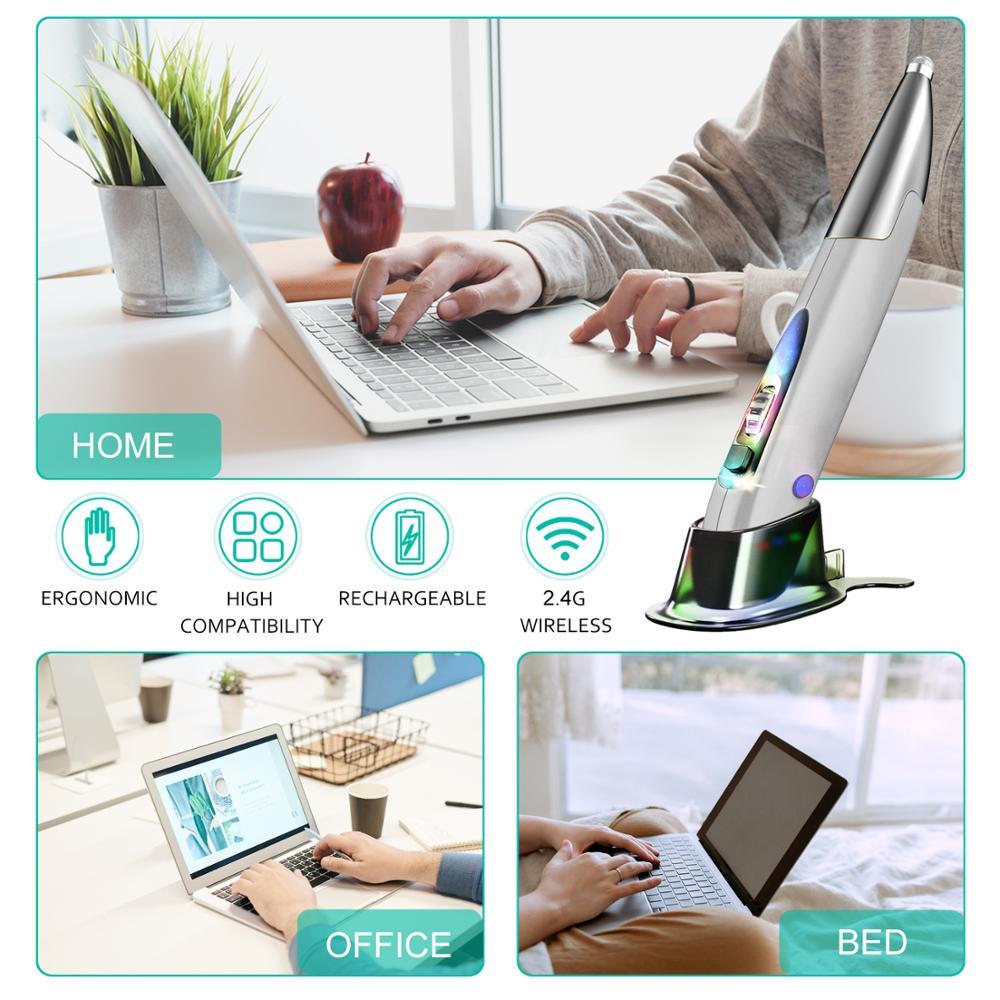 Năm 2020 Sản Phẩm Mới Nổ Sạc Chuột Chuột Bút Không Dây 2.4G Bút Chuột Cá Tính Sáng Tạo Dọc Bút Chuột