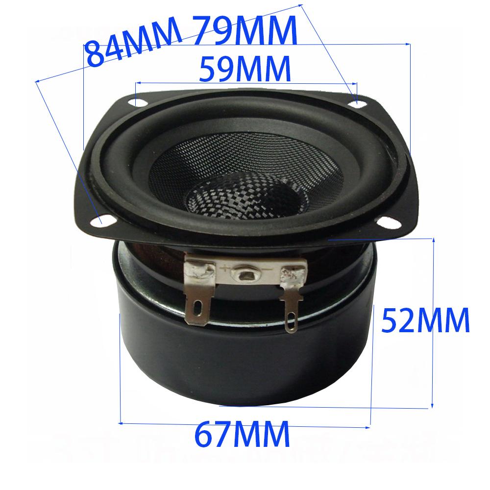 Tenghong 1PCS sợi thủy tinh 3 inch loa 4/8ohm 15W Audio Audio Bookshelf Loa đơn vị Nhà hát Nhà Color: 8Ohm