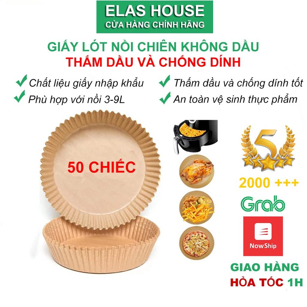 Giấy lót nồi chiên không dầu 50 chiếc khay giấy nến cho nồi chiên không dầu, chống dính đa năng tiện dụng