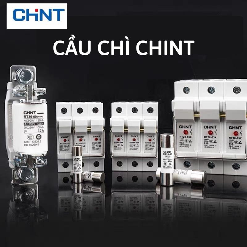 Bộ Cầu Chì Chint Kèm Ruột, đế cầu chì kèm ruột sứ