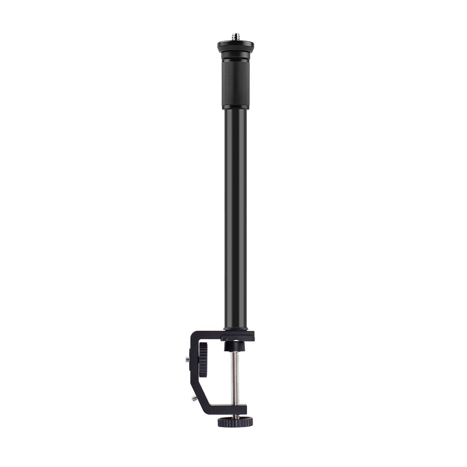 Kẹp C hợp kim nhôm đa năng + Thanh mở rộng chân máy có thể điều chỉnh với vít 1/4 inch Chiều dài có thể điều chỉnh 33 ~ 60cm cho