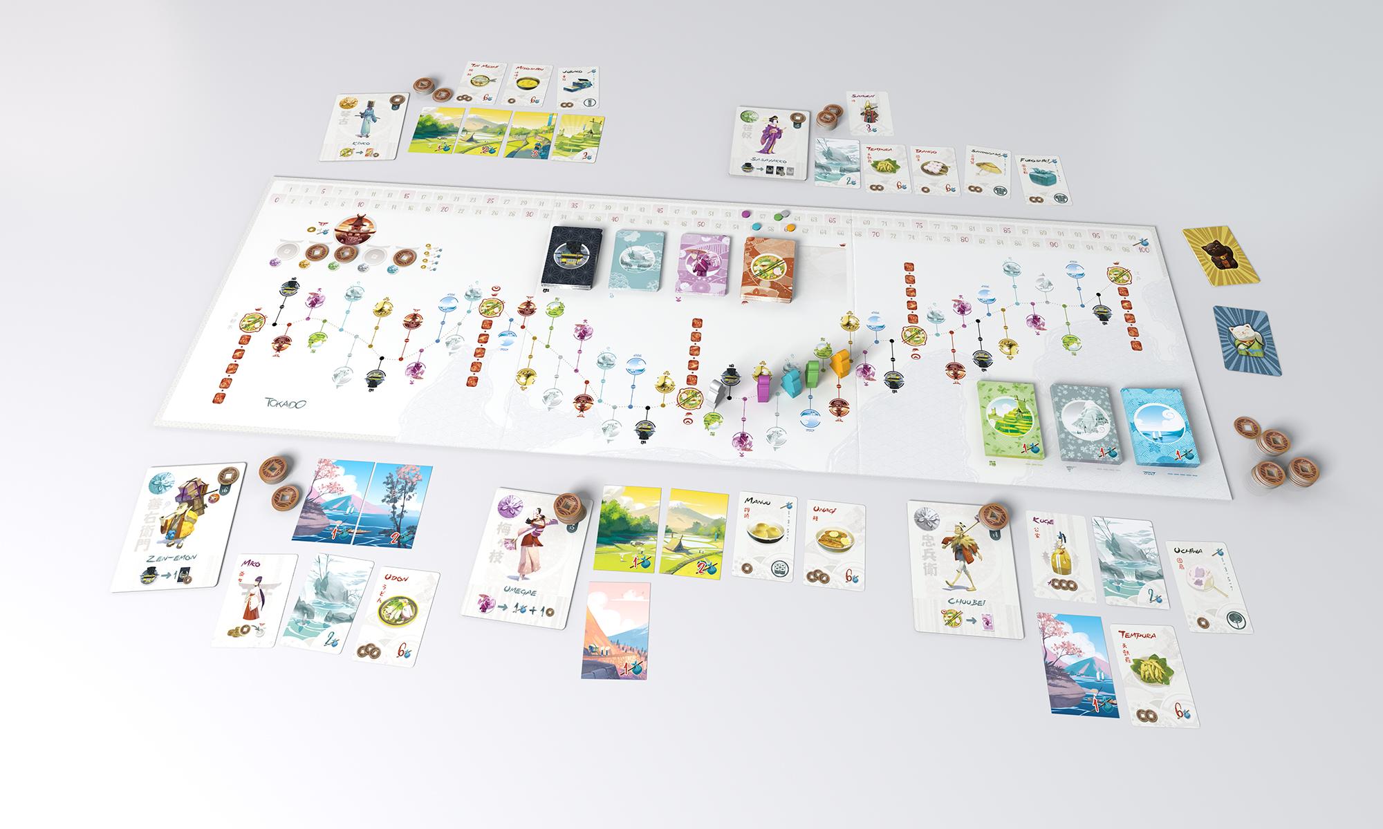Trò Chơi Board Game TOKAIDO - Du Hí Nhật Bản  Hộp Cứng Chất Lượng Cao Song Ngữ Anh - Nhật