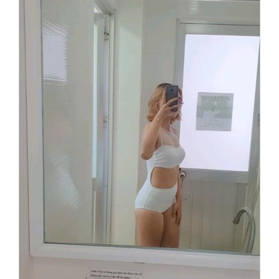 freeship Đồ bơi bikini một mảnh khoét eo cổ yếm cut out VATIXA BKN32