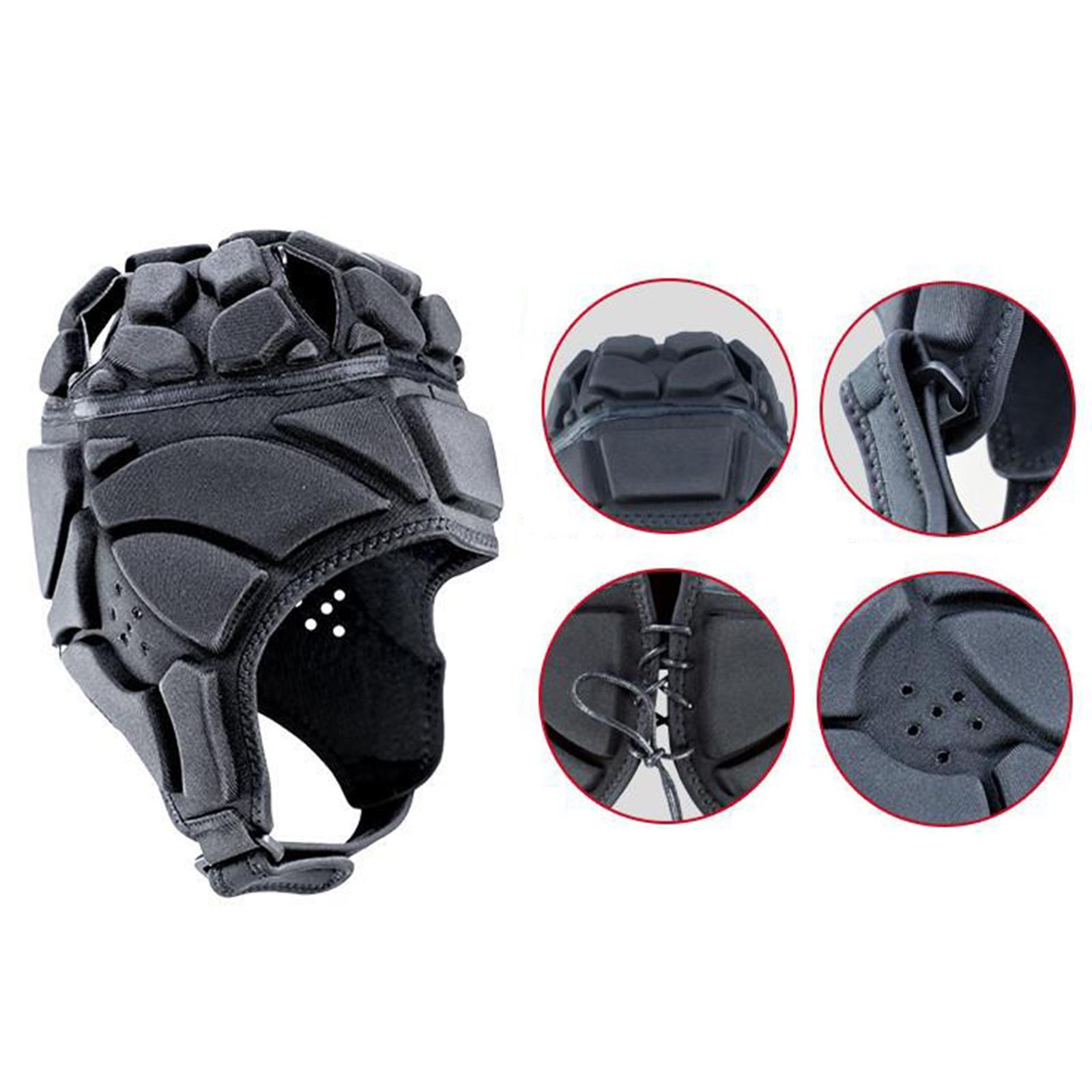 3-5pack Rugby  Headgear Scrum Cap Hockey Head Protector Protect Hat Black