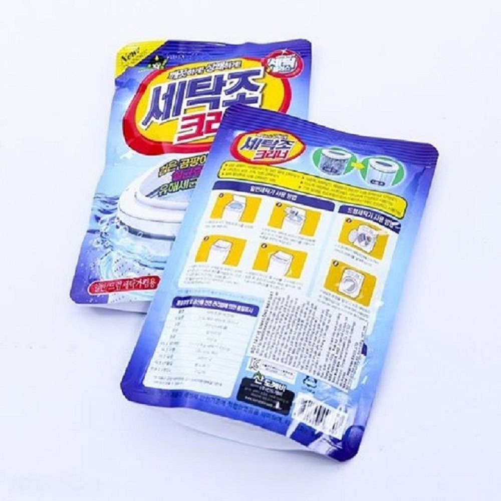 Bột tẩy lồng máy giặt 450gram Gói vệ sinh máy giặt công nghệ Hàn Quốc