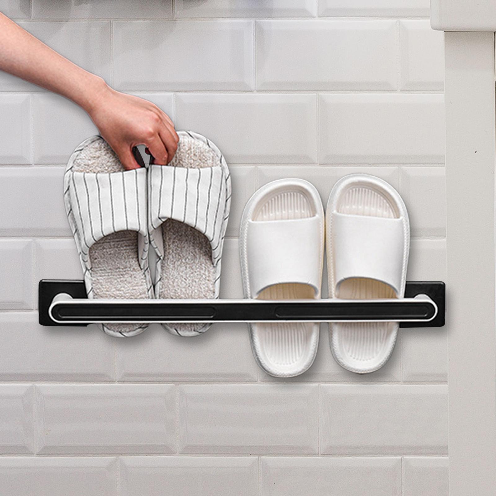 Wall Mounting Towel Bar Hanger Towel Rod Storage Organizer for Bedroom Wall