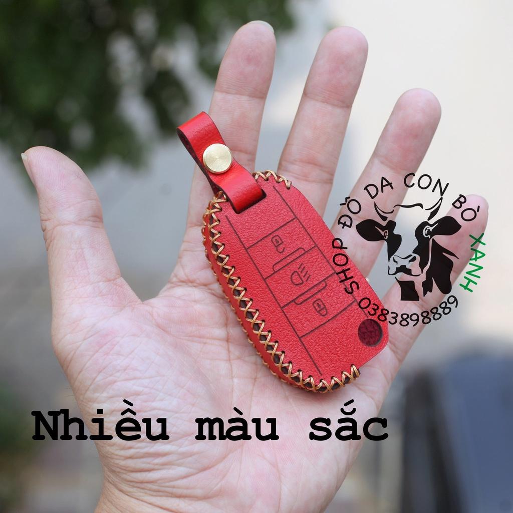 Bao da dành cho Chìa Khoá Peugeot 208, 308, 508 chìa gập Handmade Da Thật 002