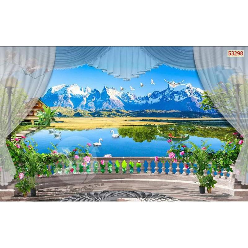 Tranh dán tường 3D có keo sẵn