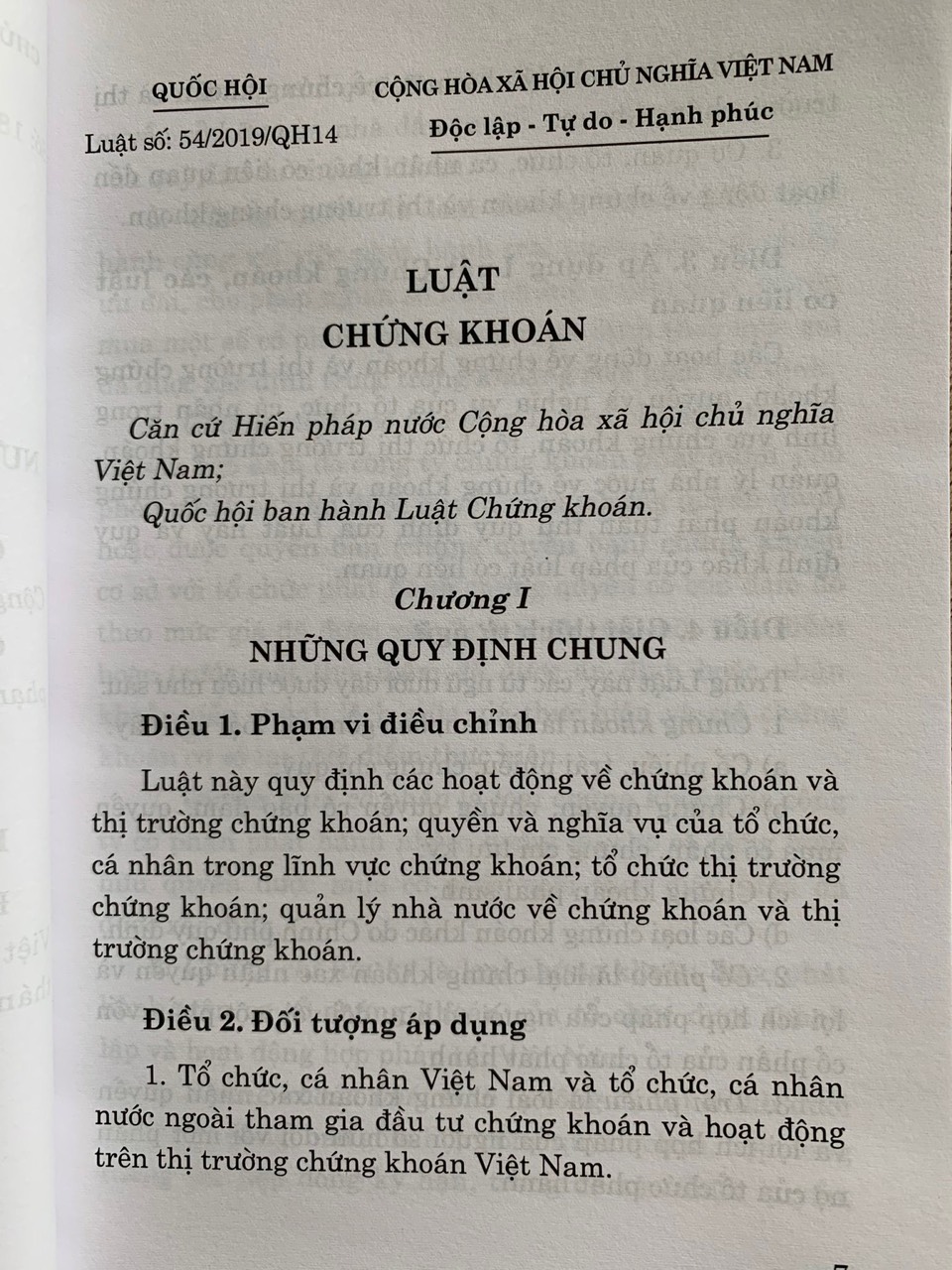 Luật Chứng Khoán