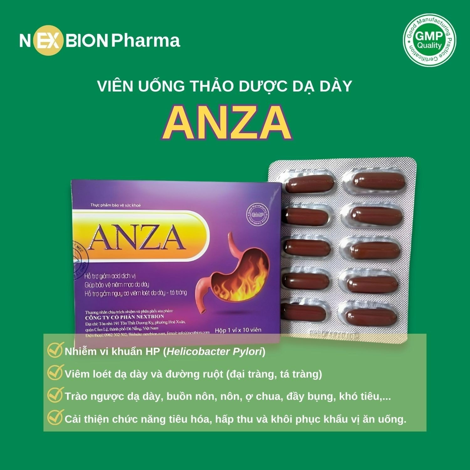 Viên Uống Thảo Dược Dạ Dày ANZA