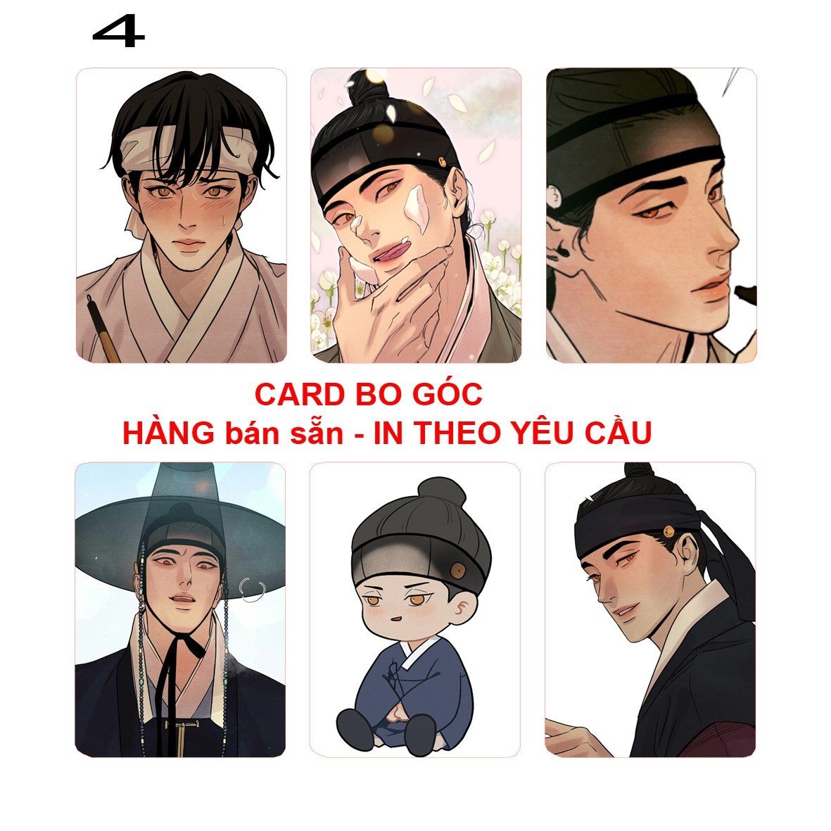 Card anime Dạ ký Bl 6 ảnh khác nhau/ Thẻ card Dạ ký để ví