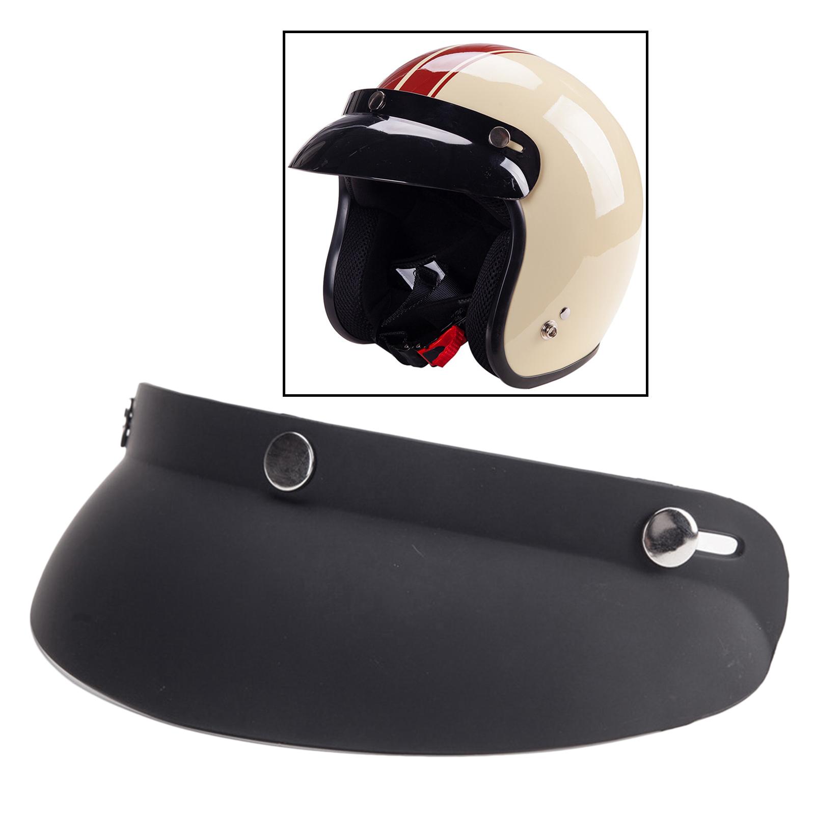 Universal Vintage 3-Snap Motorcycle Helmet Visor Sunshield Protector Shield