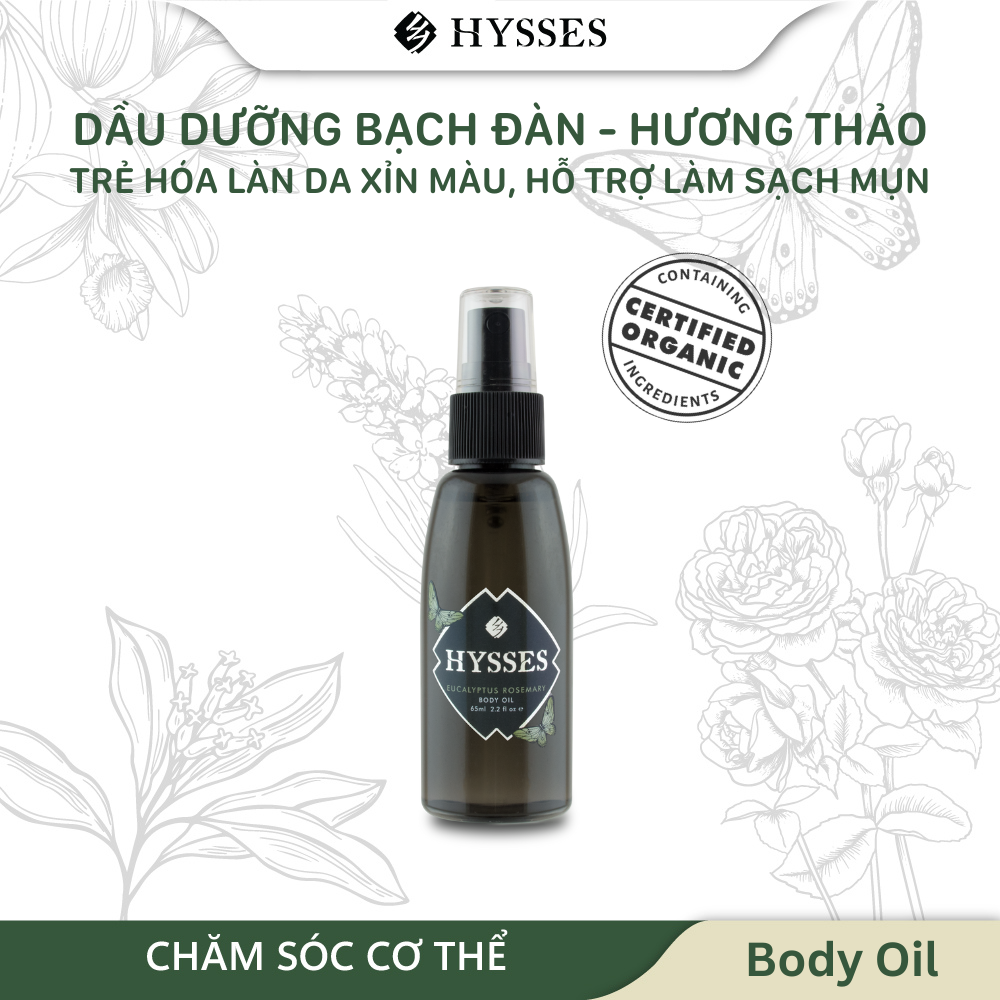 Dầu Dưỡng Thể Hysses Body Oil Với Chiết Xuất Hương Thơm Dễ Chịu Với Kết Cấu Mỏng Nhẹ, Giúp Cấp Ẩm Chuyên Sâu, Phù Hợp Với Mọi Loại Da