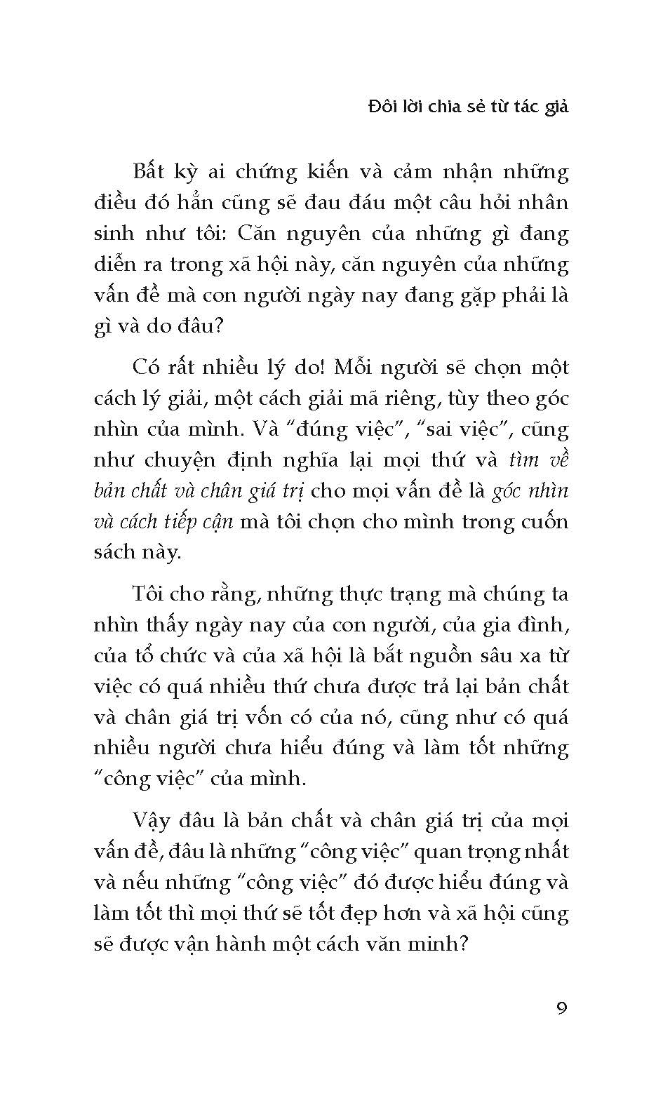 Đúng Việc - Một Góc Nhìn Về Câu Chuyện Khai Minh (Tái bản lần thứ 12) - Bìa cứng (Bản in năm 2023)