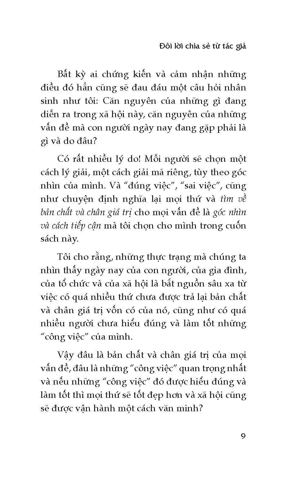 Đúng Việc - Một Góc Nhìn Về Câu Chuyện Khai Minh (Tái bản lần thứ 12) - Bìa cứng (Bản in năm 2023)