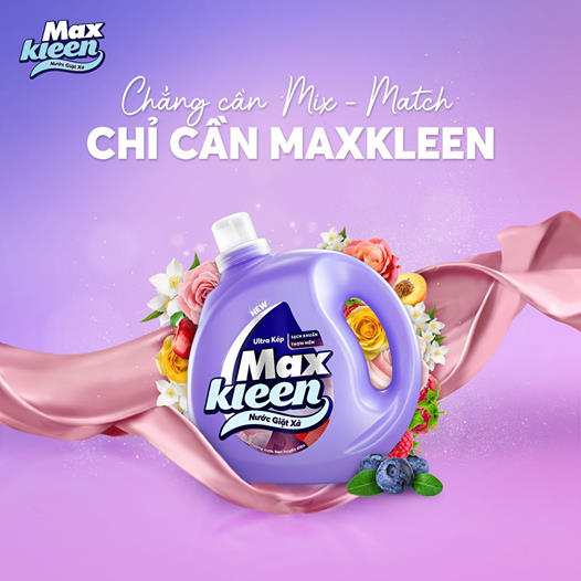 Túi Nước Giặt Xả Maxkleen Hương Nước Hoa Huyền Diệu (3.8kg)