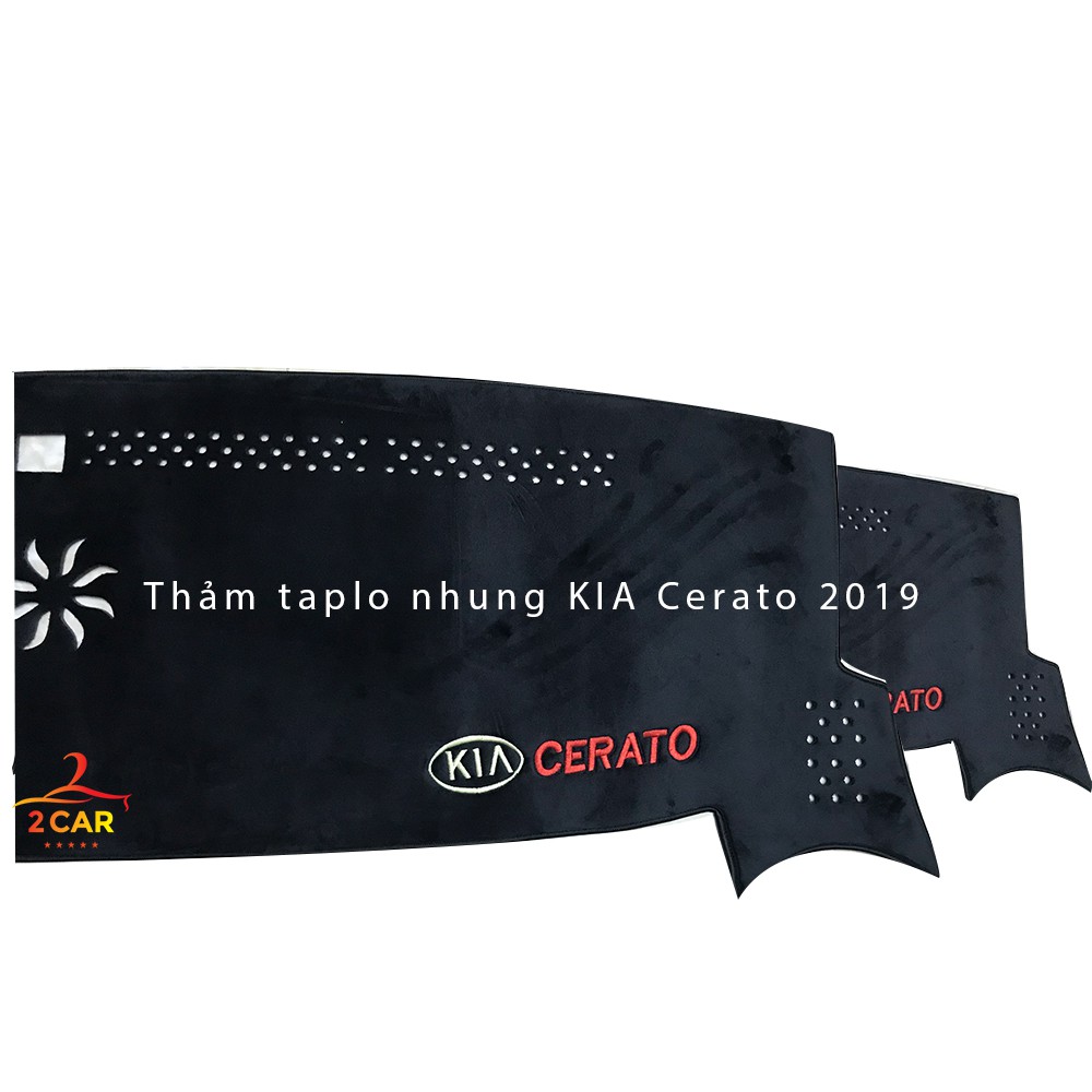Thảm taplo nhung KIA Cerato 2019-2021 chât liệu nhung lông cừu cao cấp