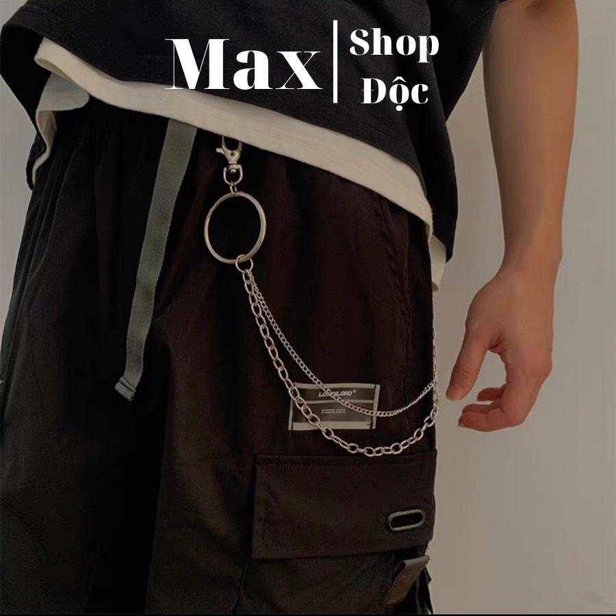 Dây Xích Treo Quần CHAIN XÍCH Phối Thắt Lưng Dây Nịt Nam Nữ Cá Tính Chiếc Lá Chữ Thập Xích 3 - Thắt Lưng Xích Maxshopdoc