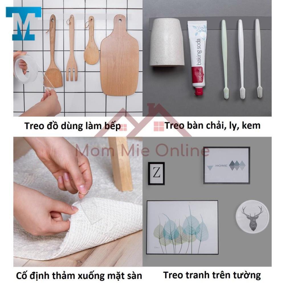 Cuộn băng dính hai mặt đa năng siêu bám, trong suốt, dài 1m - 5m - B140
