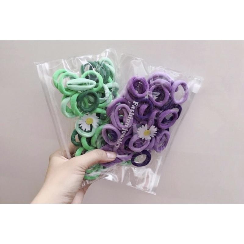 Túi zip 50 dây cột tóc
