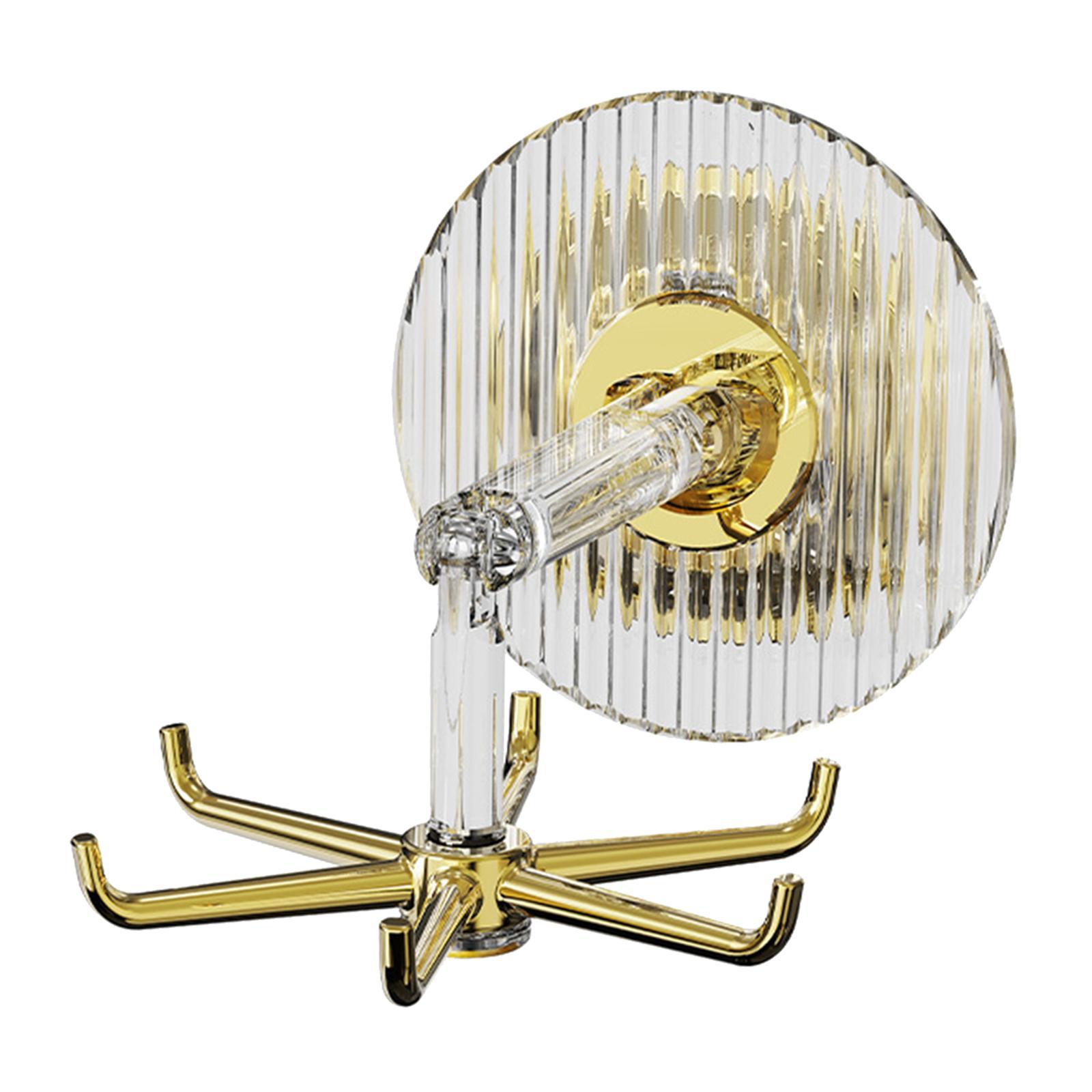 2x 360° Rotating Hooks Punch Free Office Modern Hanging Utensil Holder Hooks