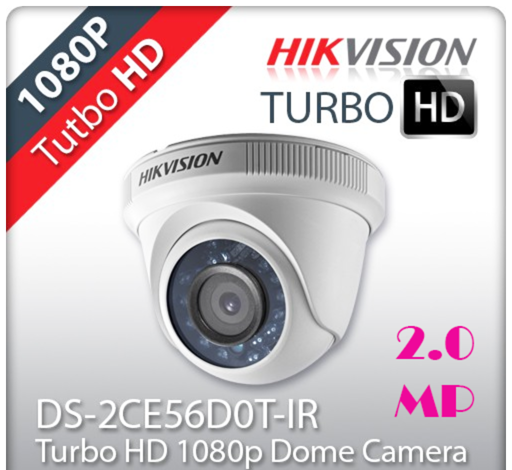 Camera quan sát HD-TVI Hồng Ngoại 2MP HIKVISION DS-2CE56D0T-IRP - Hàng Chính Hãng