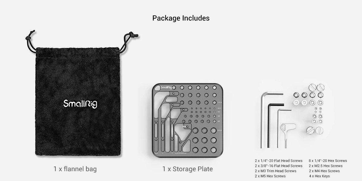 SmallRig Screw and Hex Key Storage Plate 3184