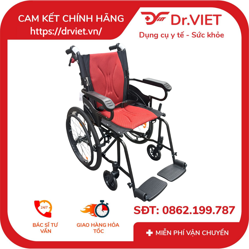 XE LĂN SẮT SƠN 2 CHỐNG LẬT LUCASS X-980L [CHÍNH HÃNG] PHÙ HỢP VỚI NGƯỜI GIÀ VÀ NGƯỜI KHUYẾT TẬT