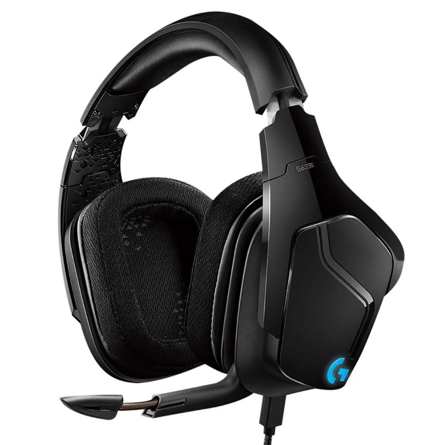 Tai nghe game RGB có dây Logitech G633s - Âm vòm 7.1, màn loa 50mm, 3 nút lập trình, Mic to rõ -Hàng chính hãng