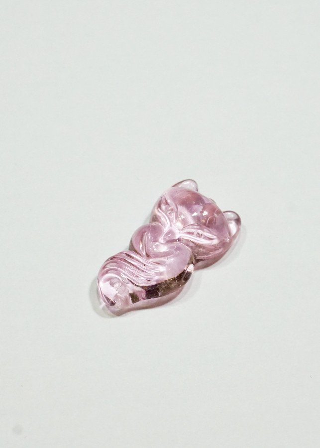 Mặt dây Hồ Ly yểu điệu đá Topaz hồng Tình Duyên - mạng Hỏa