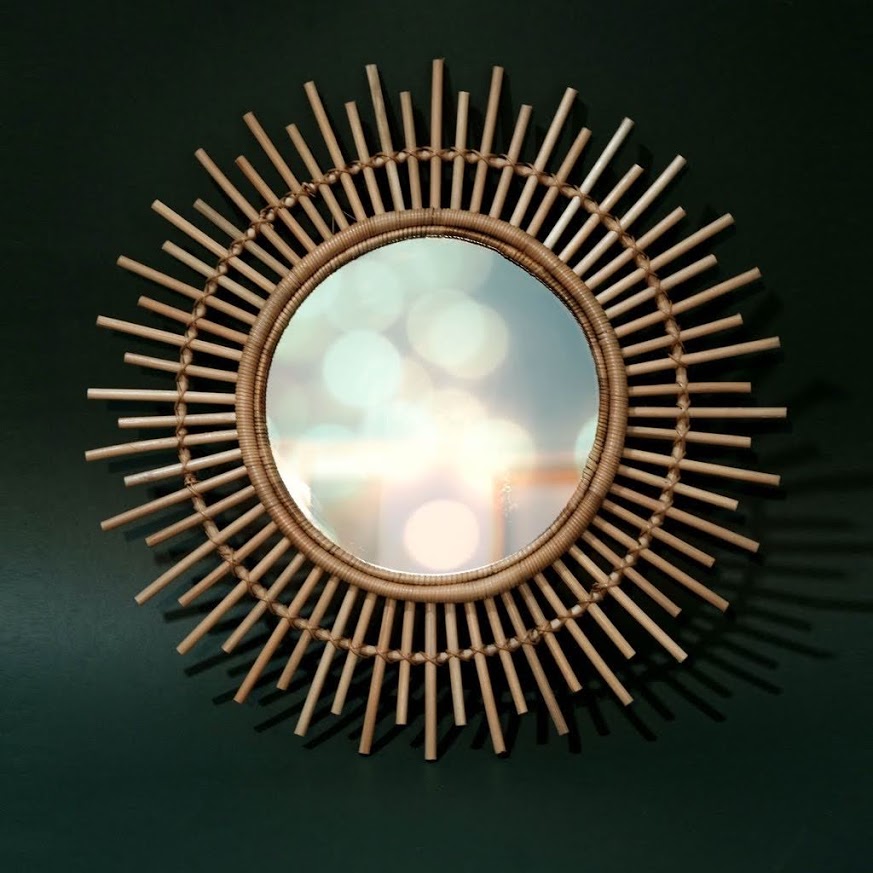 Gương Mây Tre Treo Tường Mặt Trời GMT04- Sản Phẩm Mây Tre Tự Nhiên, Trang Trí Nhà Cửa, Quán Cà Phê, Cửa Hàng Mới Lạ, Độc Đáo, Quà tặng Tân Gia