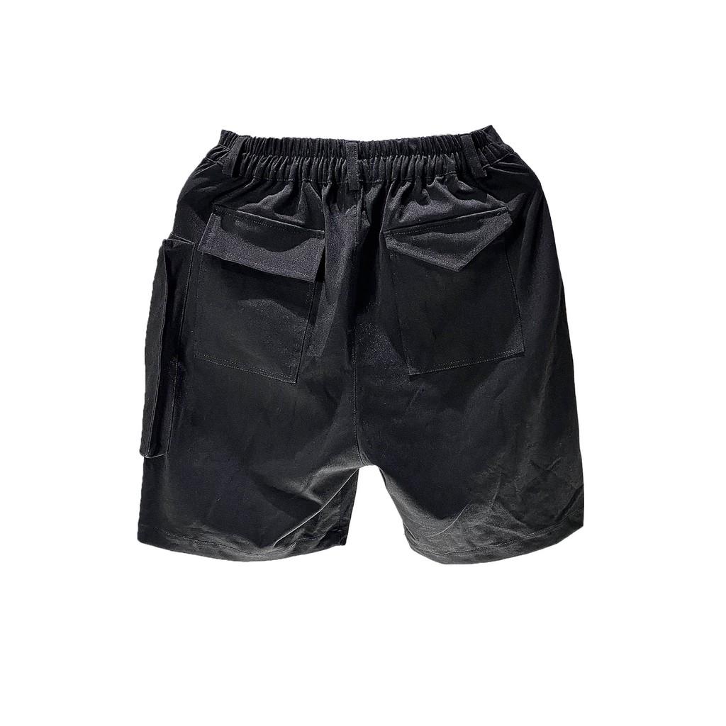 Quấn Short Nam Nữ 12.DESTINY Chi Tiết Túi Hình Thoi Đặc Biệt Và Túi Vuông Nổi Chất Liệu Mì Hàn Đen