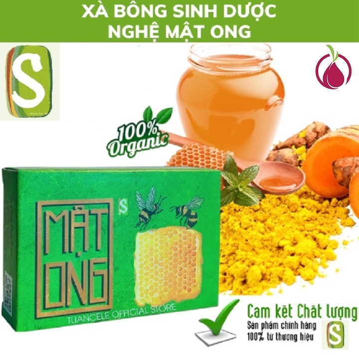 Set 3 bánh Xà bông tắm cạo râu Sinh Dược Mật ong giảm thâm sáng da dưỡng ẩm - 100% làm từ dược liệu thiên nhiên/ xà phòng handmade 100gr