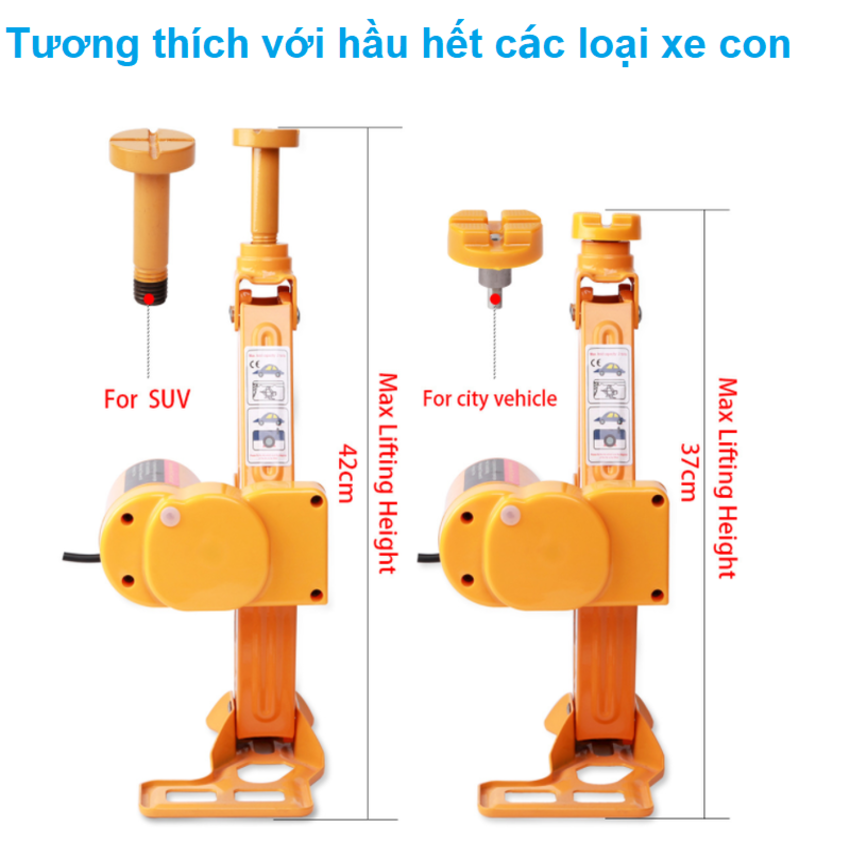 Bộ Nâng Kích Gầm Điện, Máy Bơm Lốp Và Máy Siết Ốc Ô Tô Đa Năng ROGTZ TY-42EJ-S - Tải Trọng: 3000Kg (3 Tấn) - Hàng Nhập Khẩu