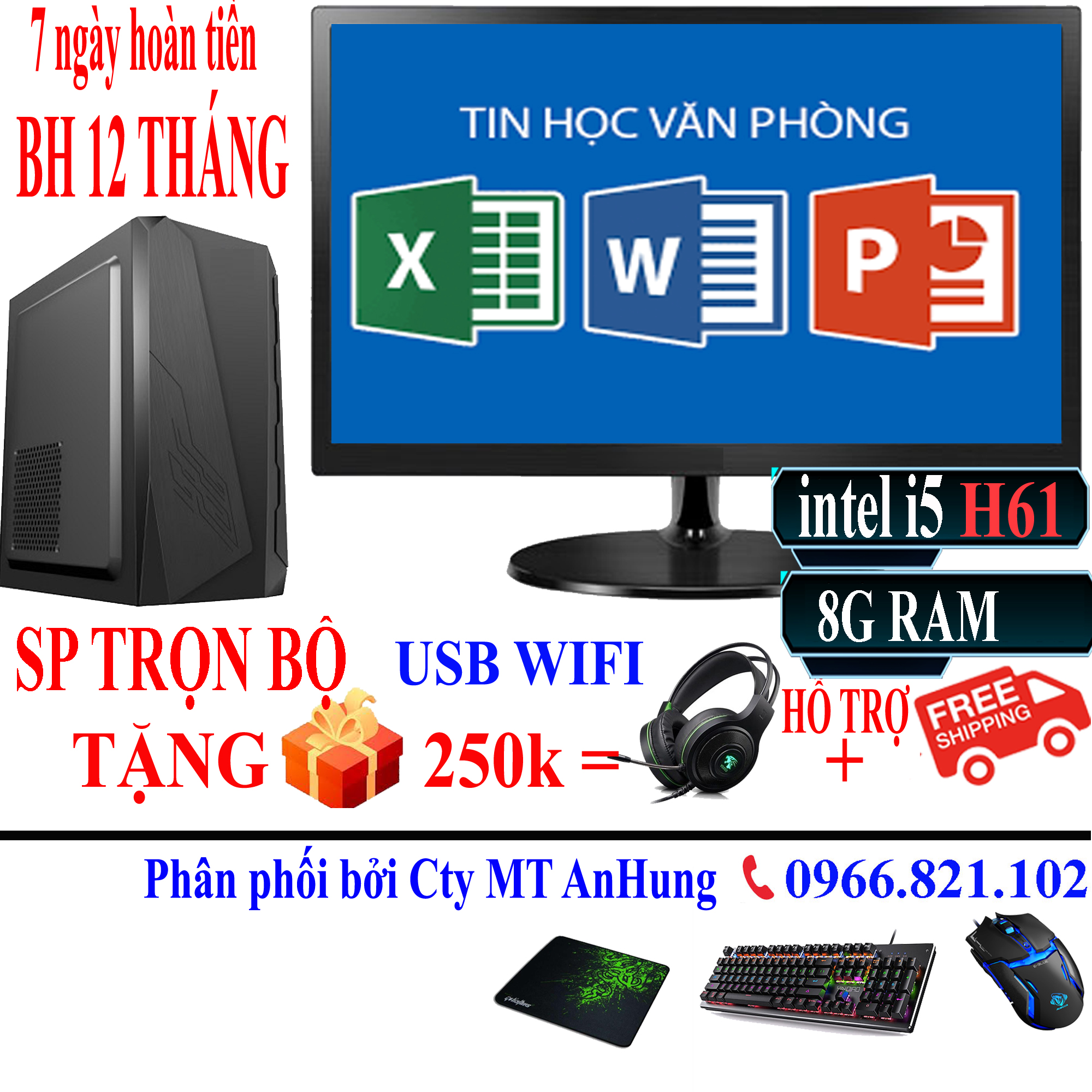 Hình ảnh Bộ máy tính để bàn VLimited cao cấp i5 3330/8G/ SSD/HDD/ Văn Phòng, GAME sản phẩm trọn bộ - Hàng chính hãng