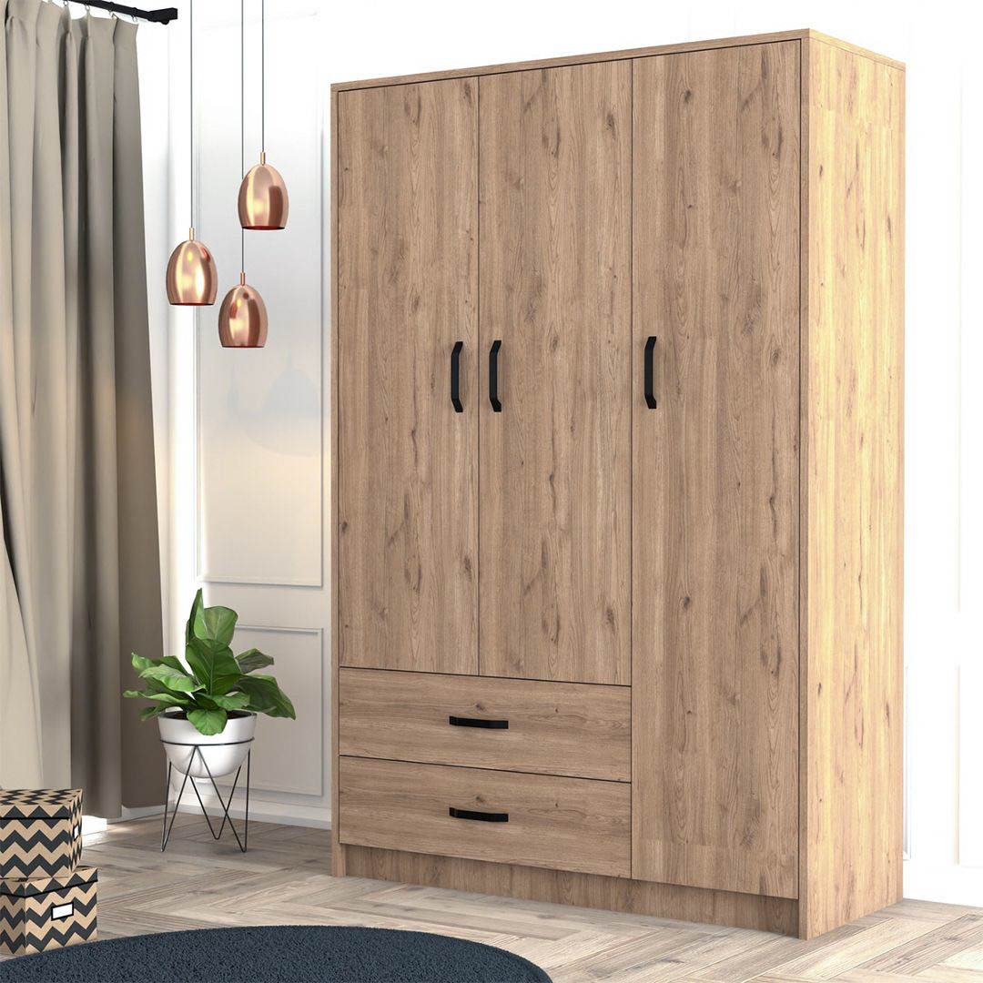 Tủ quần áo gỗ hiện đại SMLIFE Curatu | Gỗ MDF dày 17mm chống ẩm | D120xR48xC180cm