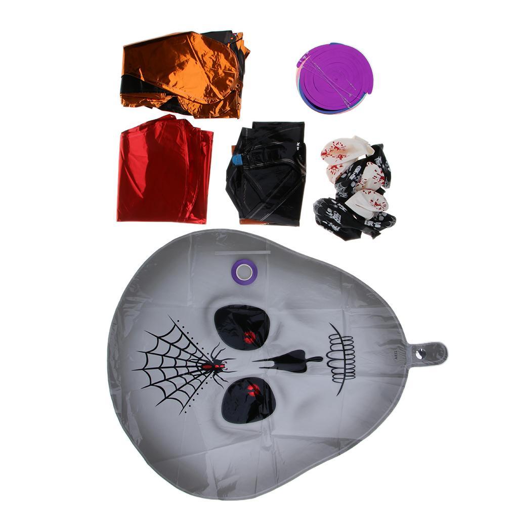 Happy Halloween Party Supplies Kit Ghost Foil Balloons Banner Garland & Latex