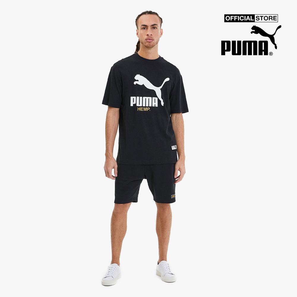 PUMA - Áo thun thể thao nam cổ tròn tay ngắn Hemp 596620-01