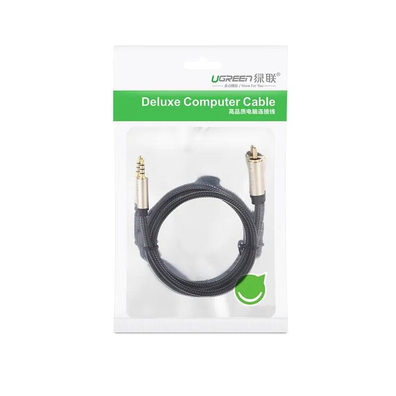 Ugreen UG20734AV132TK 3M chỉ dùng cho tv xiaomi màu Xám Cáp âm thanh bông sen Coaxial sang 3.5mm dương cao cấp - HÀNG CHÍNH HÃNG