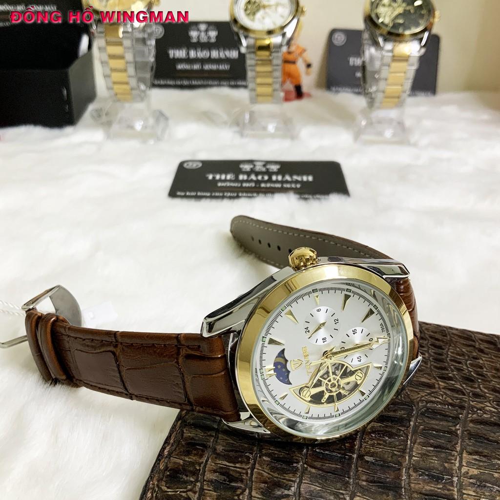 Mua ng h nam Tevise T795 ch nh h ng Automatic full box v th b o h nh 3 n m ch ng x c ch ng n c d y da Tiki